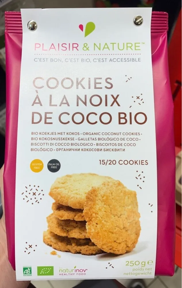 Cookies à la noix de coco bio