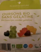 Oursons Bio sans gélatine