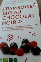 Framboises bio au chocolat noir