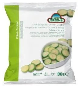 Courgettes en rondelles surgelées