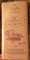 Dark chocolate with ground coffee