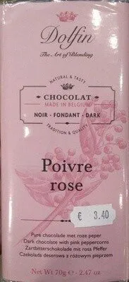 Chocolat Noir Poivre Rose - 60% Cacao