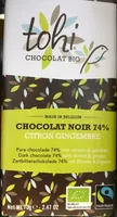 70G Chocolat Bio Noir 74% Cacao Citron & Gingembre