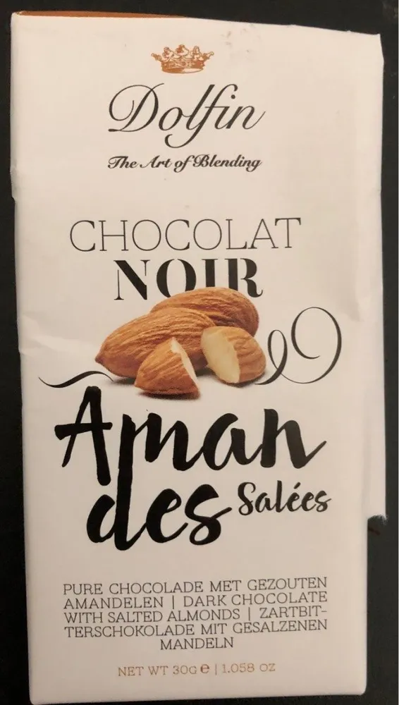 Chocolat noir amandes salees