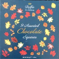 9 assorted chocolate squares