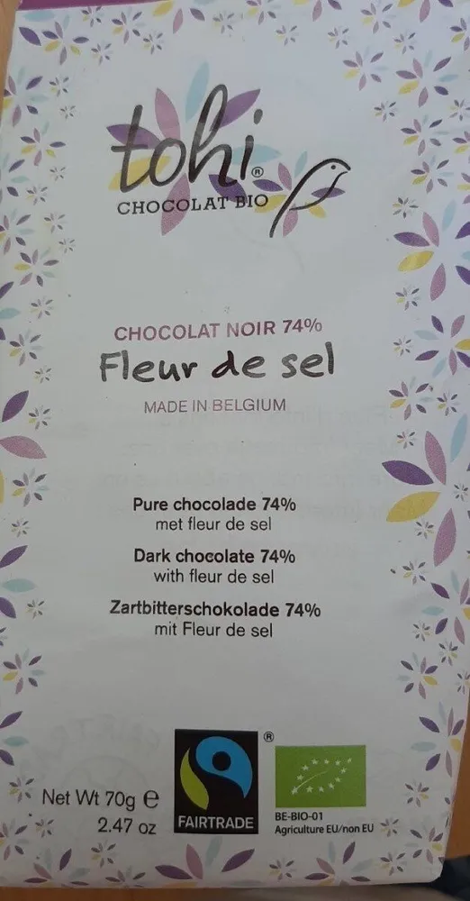 Chocolat noir 74% Fleur de sel