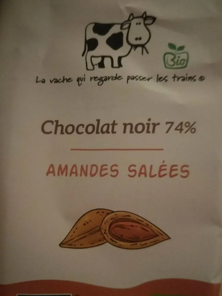 Chocolat noir 74% amandes salées