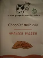 Chocolat noir 74% amandes salées