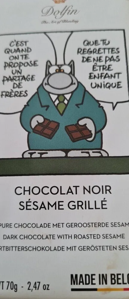 Chocolat noir sésame grillé