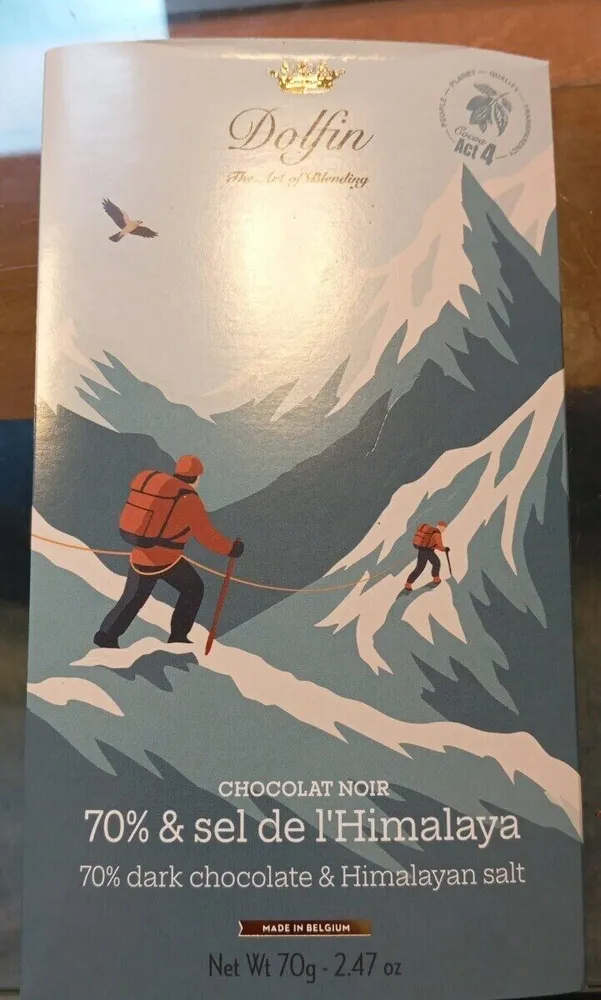 Chocolat noir 70% & sel de l'Himalaya