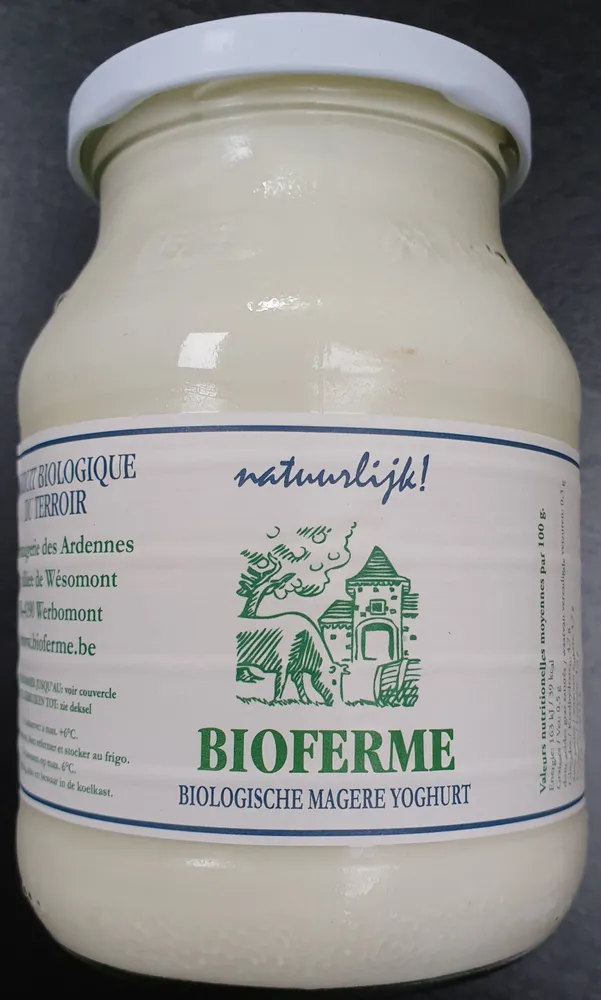 Biologische magre yoghurt