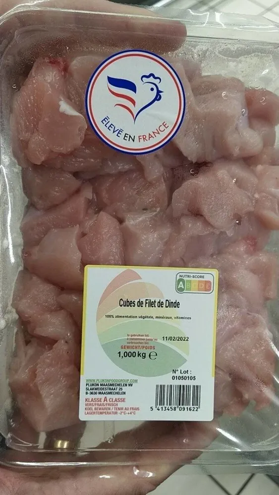 Cubes de filet de dinde