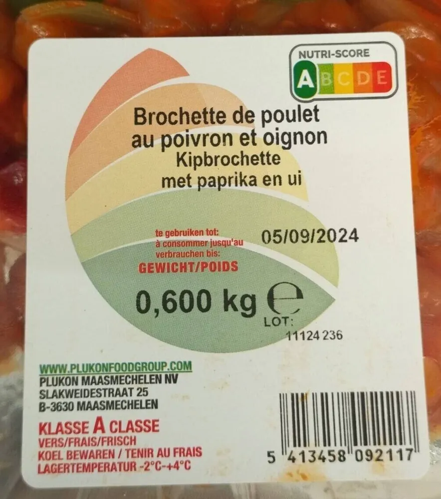 BROCHETTES DE POULET AUX POIVRONS ET OIGNONS