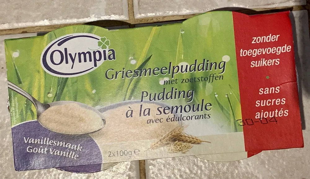 Pudding à la semoule avec édulcorants