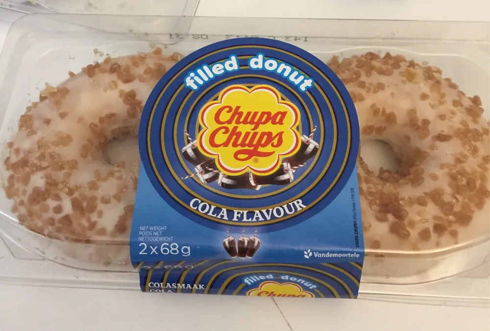 Filled donut chupa chups cola flavour