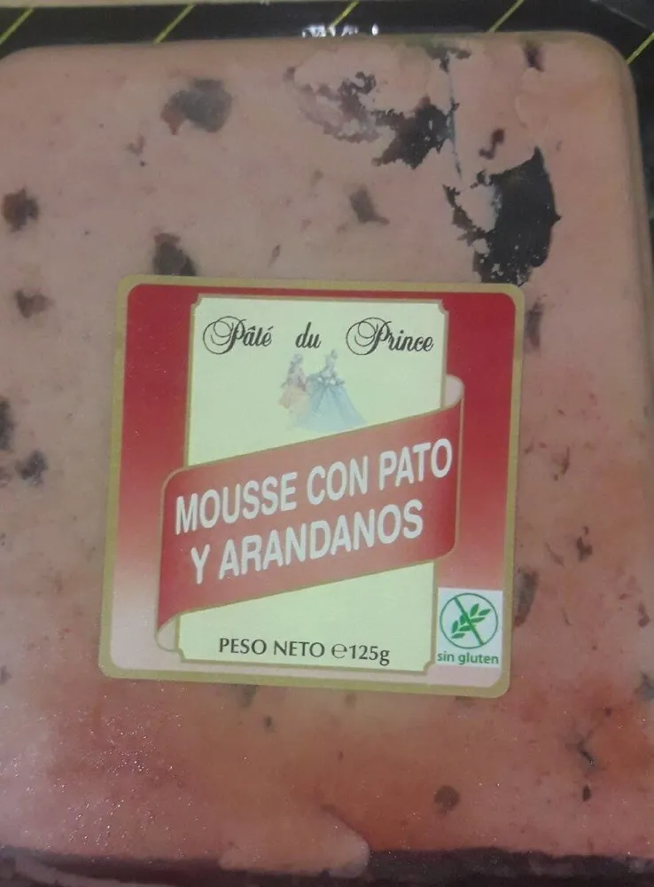 Mousse con pato y arandanos