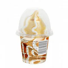 Sundae  vanille sauce au caramel en pot