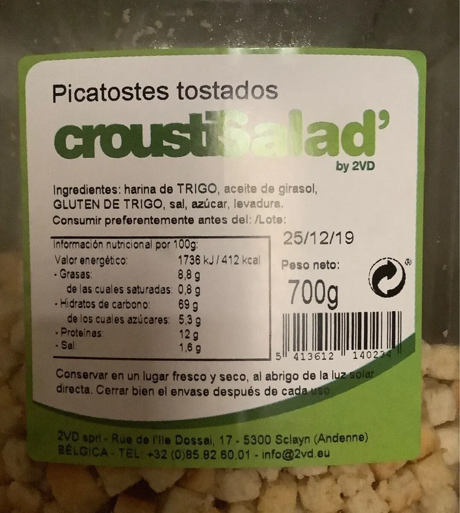 Picatostes tostados CroustiSalad
