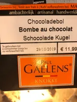 Bombe au chocolat GAELENS