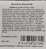Salade au king Crabe