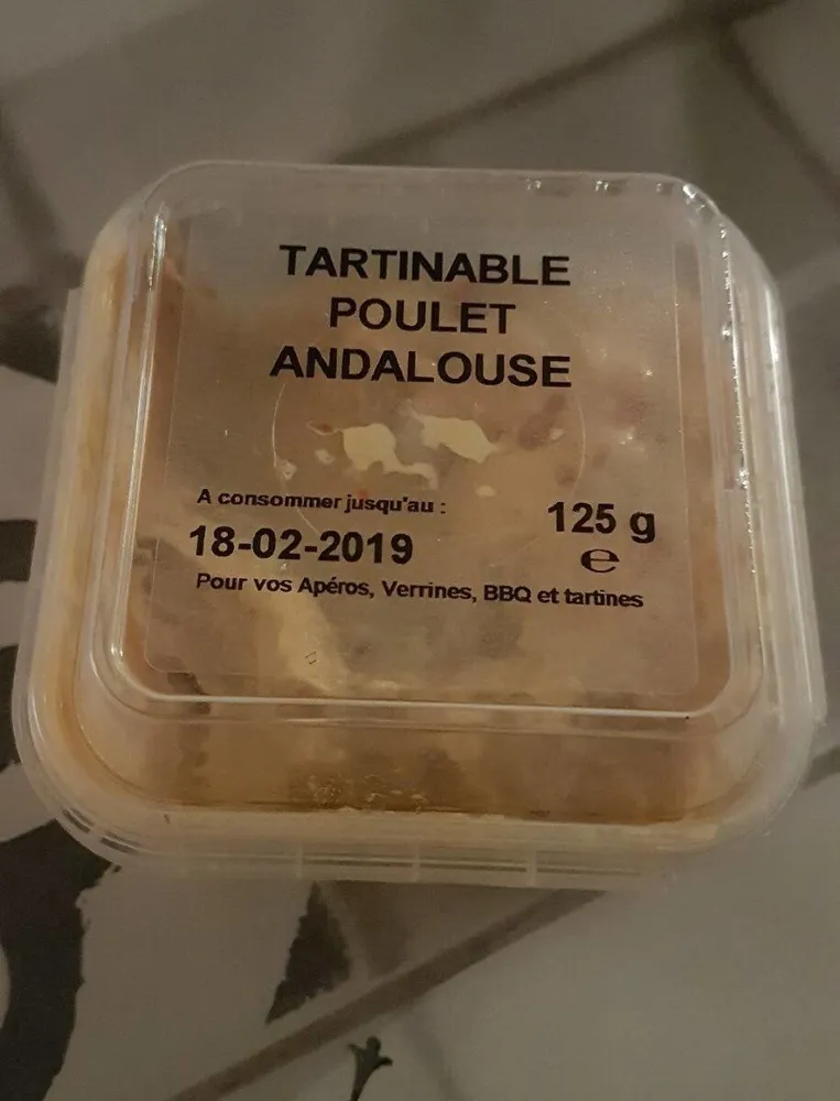 Tartinable poulet andalouse