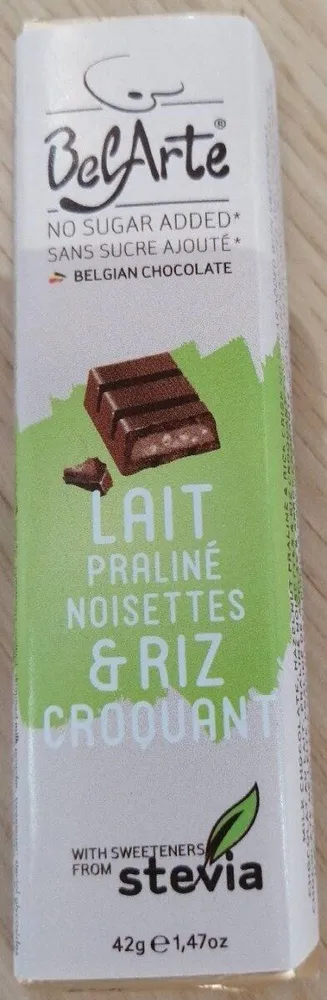 Lait praliné noisettes et riz croquant