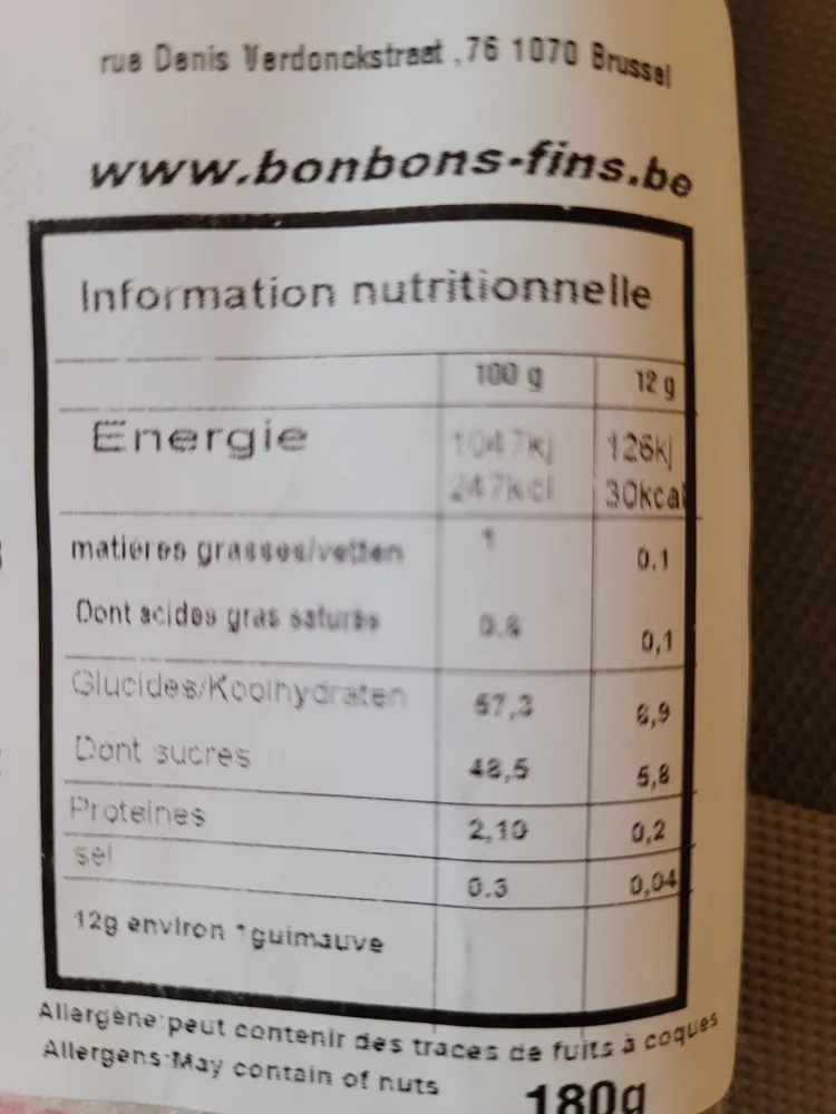 Guimauve artisanale  BELGE