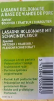 Lasagnes bolognaise à base de viande de porc