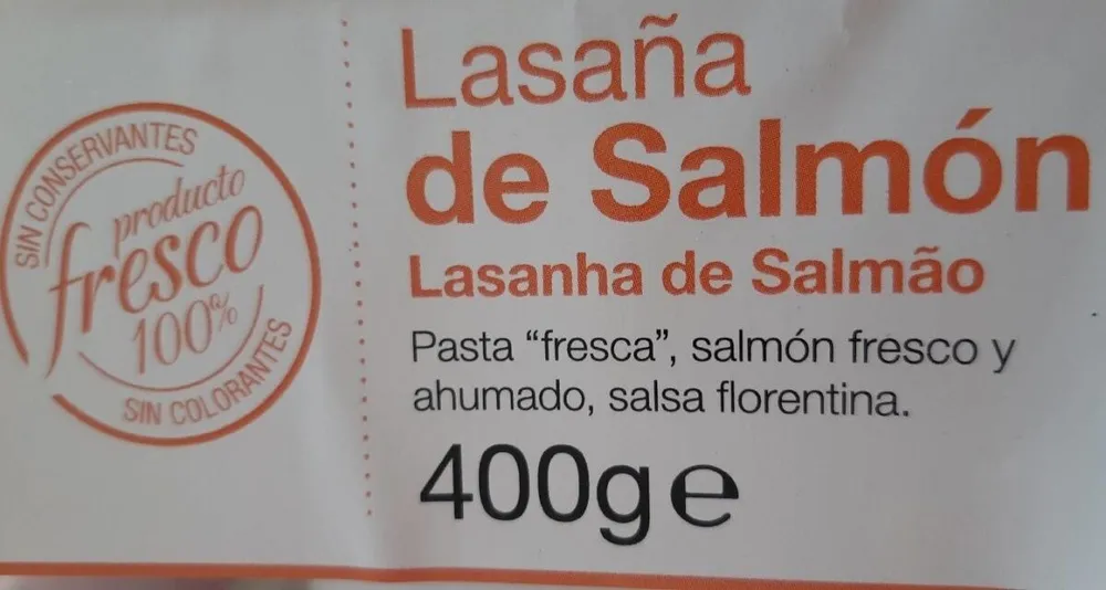 Lasaña de salmón