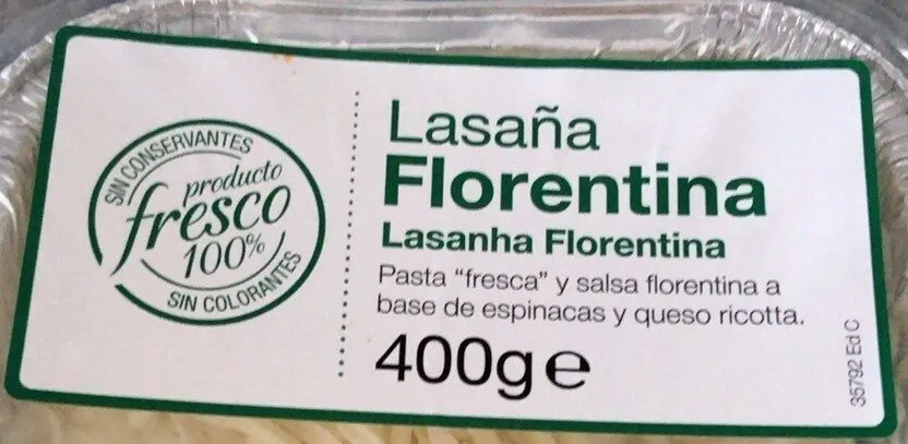 Lasaña Florentina