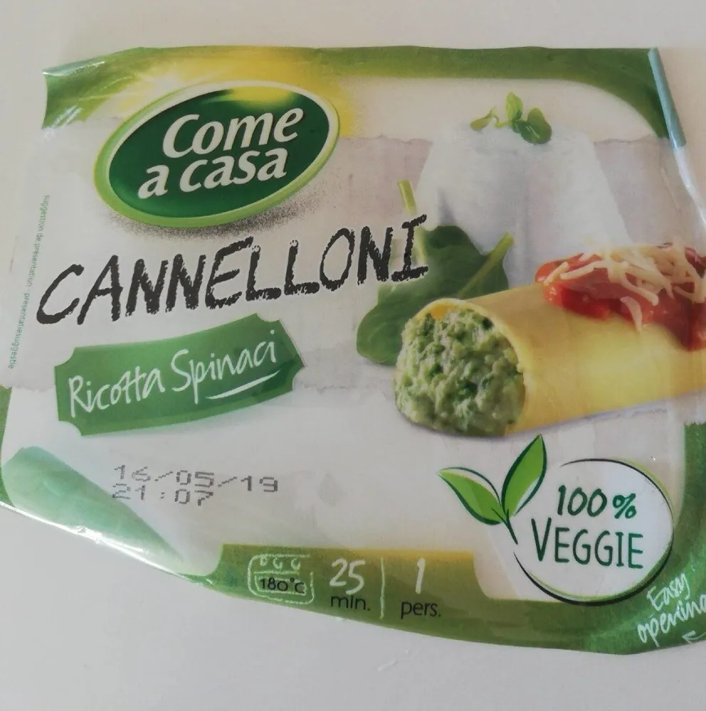 Cannelloni ricotta spinaci