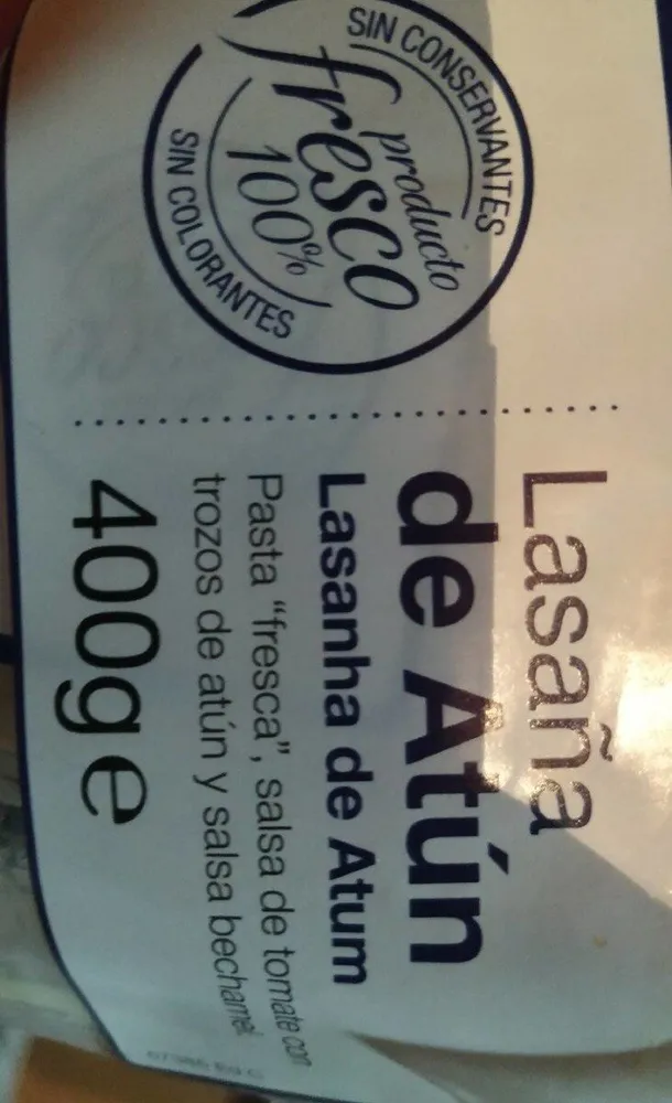 Lasaña de atún