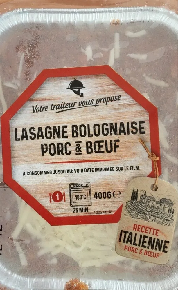 Lasagne bolognaise porc&boeuf