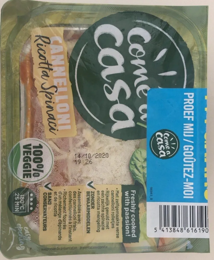 Cannelloni ricotta spinaci