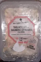 Tagliatelles au saumon et épinards