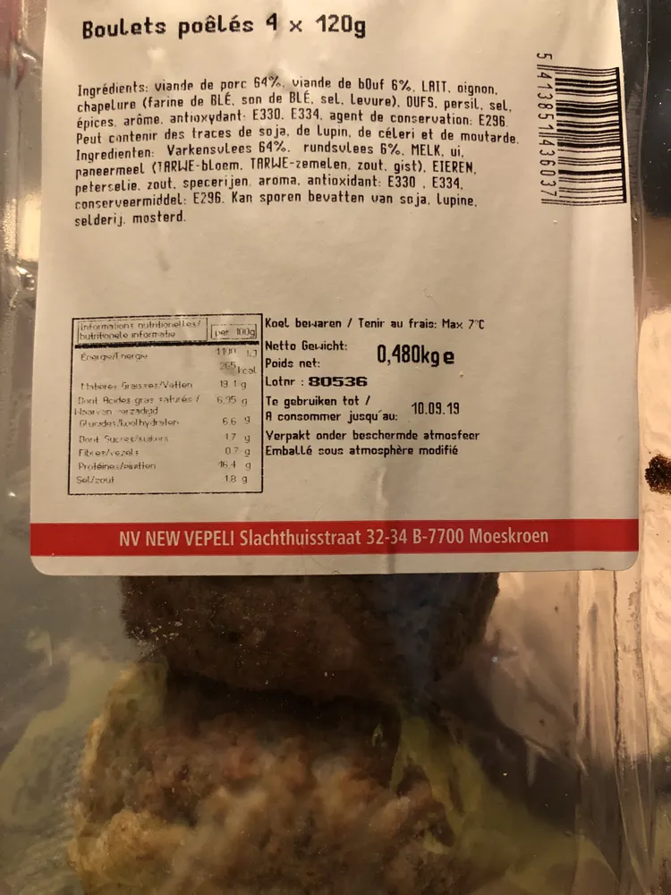 Boulets poêlés