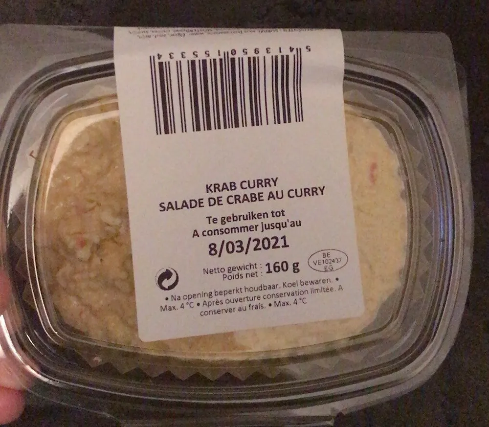 Salade de crabe au curry