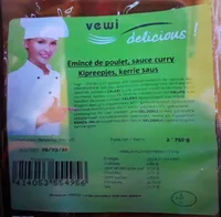 Emincé de poulet, sauce curry