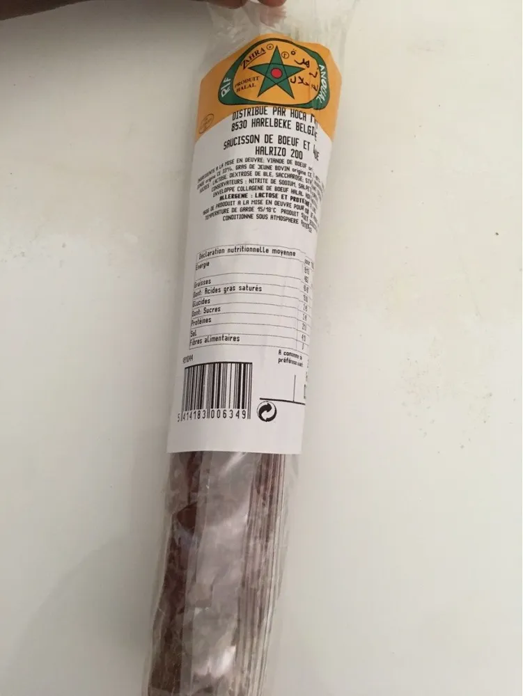 Saucisson de boeuf et de dinde
