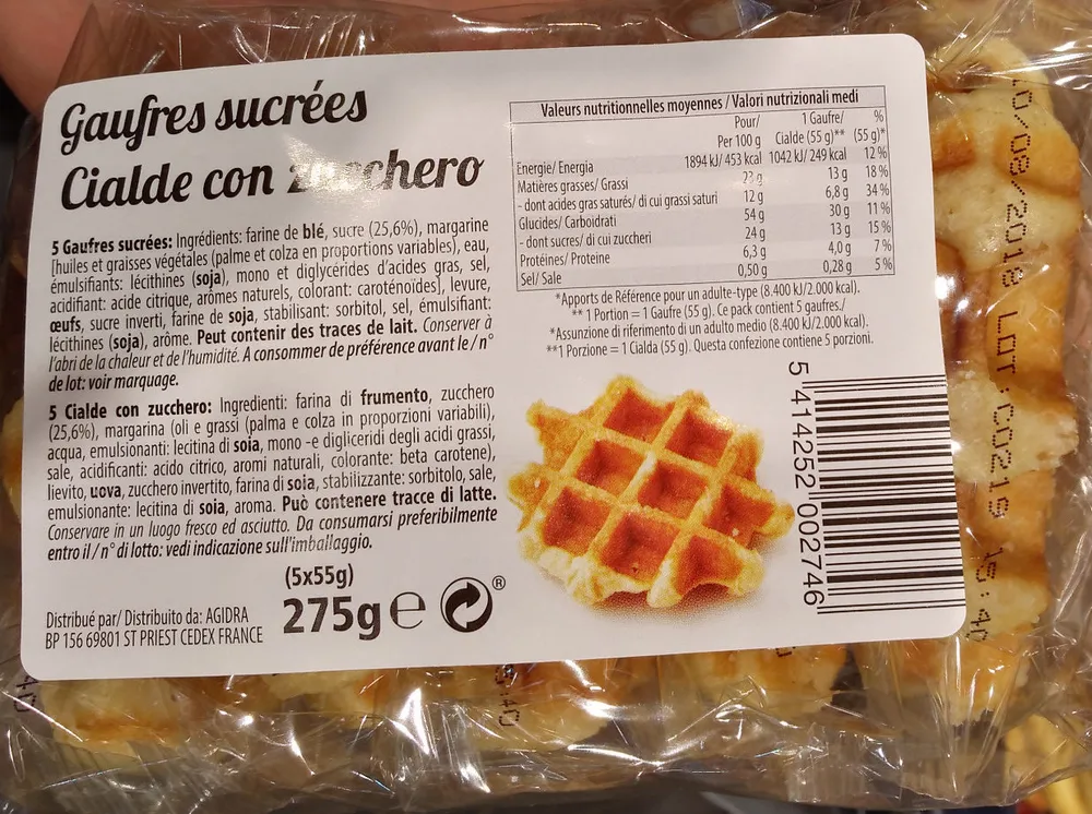 Gaufres sucrées