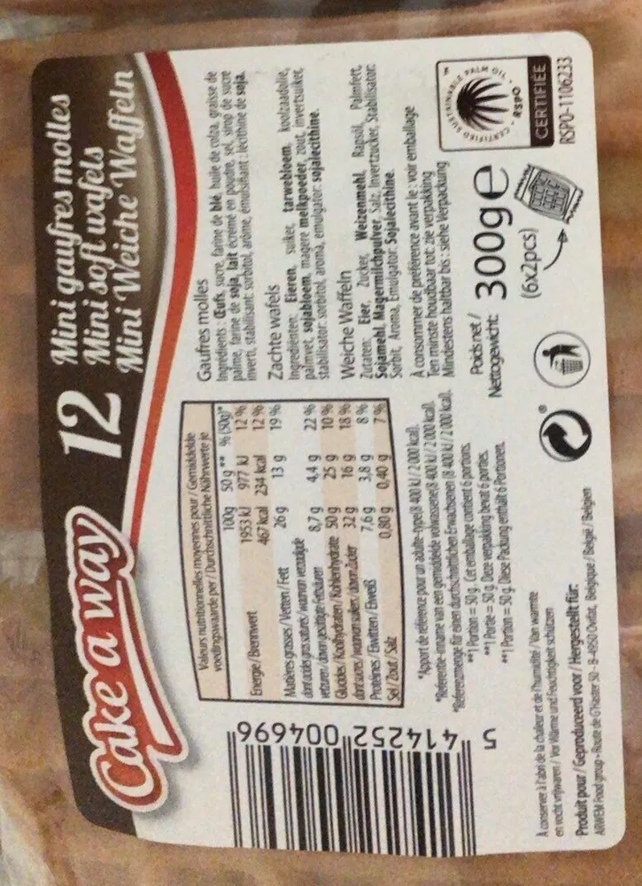 12 mini gaufres molles