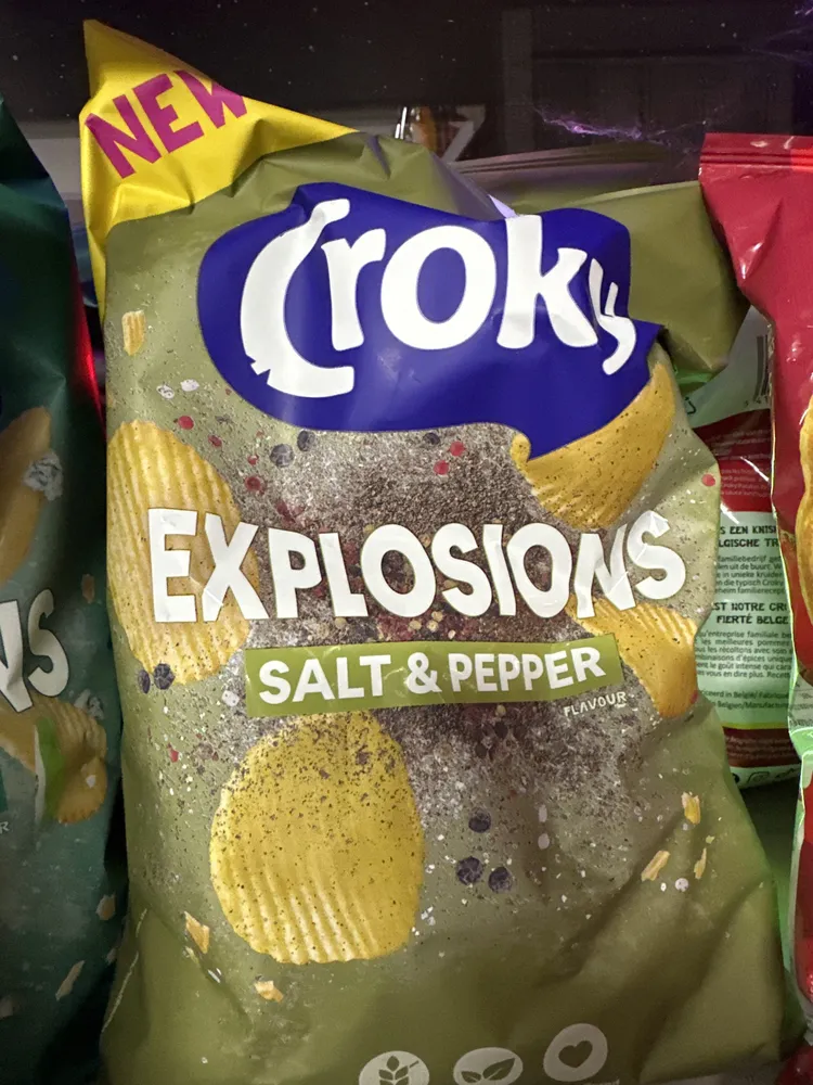 NEW Croky EXPLOSIONS SALT & PEPPER 100 Glutenfree