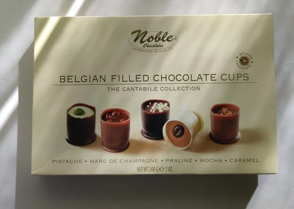 Belgian filled chocolate cups
