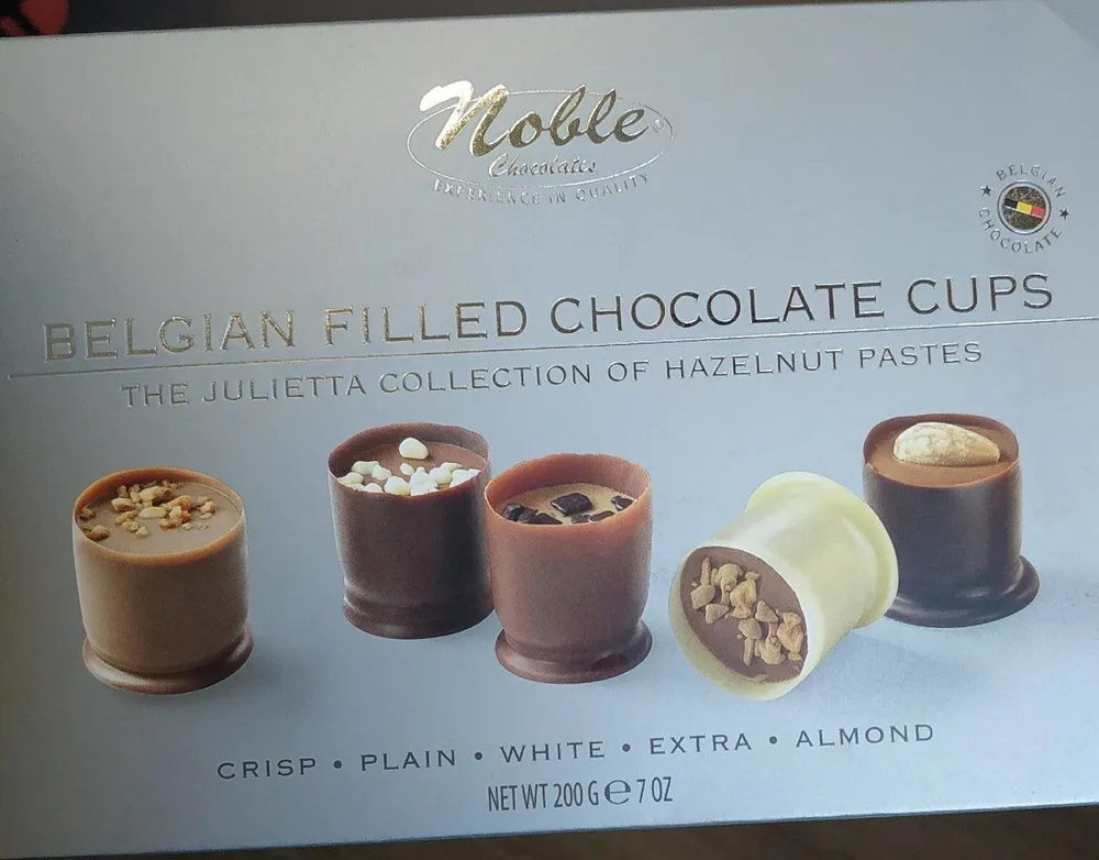 Belgian filled chocolate cups