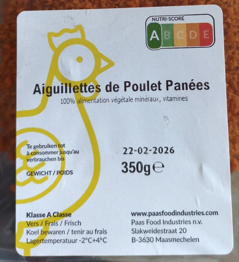 Aiguillettes de poulet pané