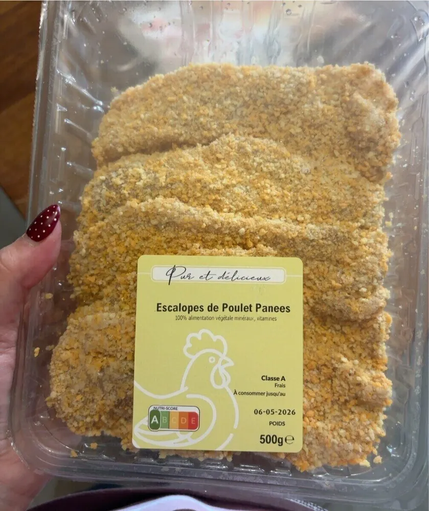 Escalopes de poulet panees