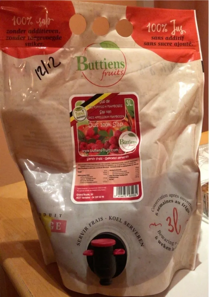 Jus de pommes et framboises