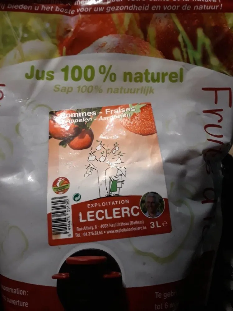 Jus 100% naturel pommes fraises