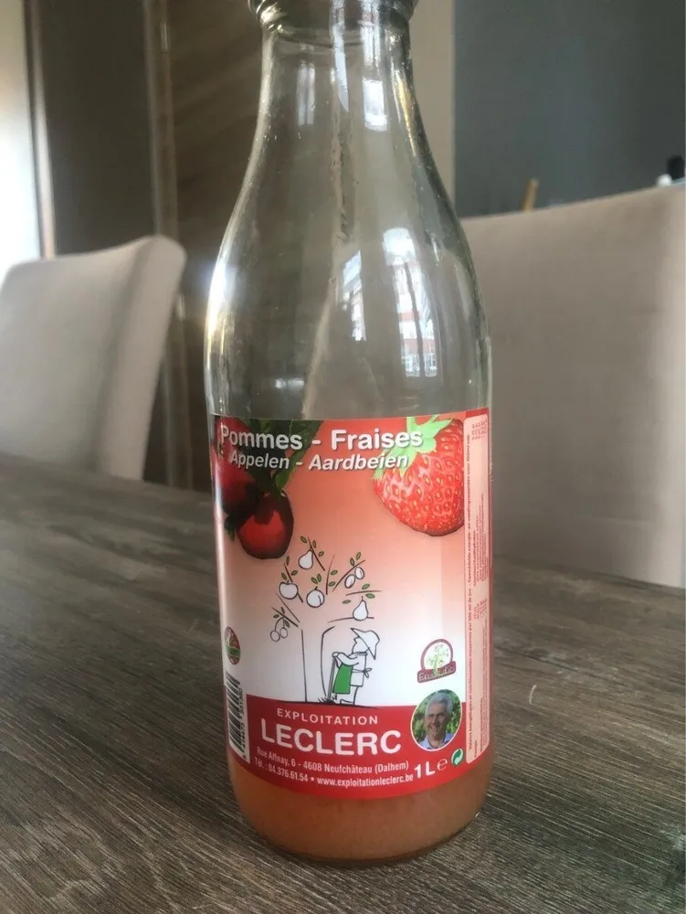 Jus pomme fraise