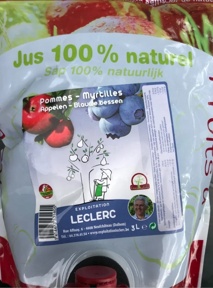 Jus pomme-myrtilles LECLERC